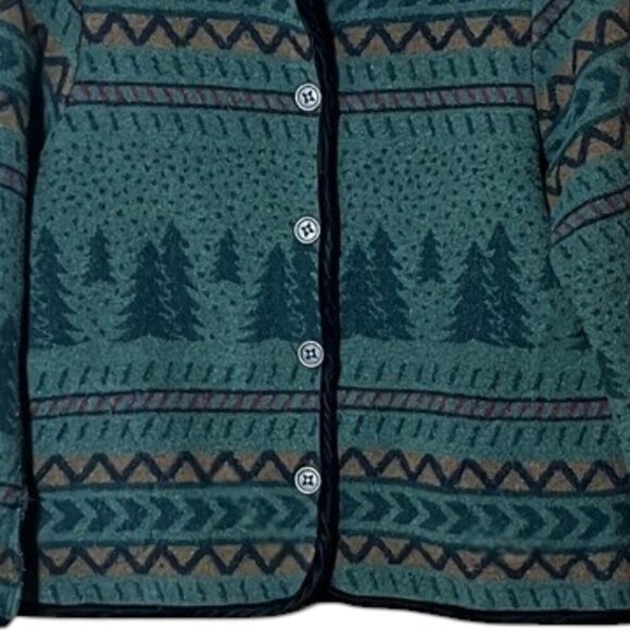 Vintage Coldwater Creek Aztec Southwestern Wool Blend Blazer Jacket Medium - Picture 3 of 7